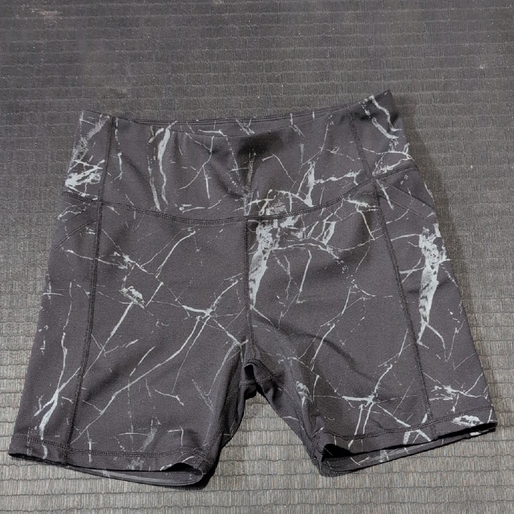 Black Marble Pattern Shorts